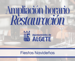 Ampliación de horarios en hostelería y restauración por las Fiestas Navideñas