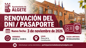 Renovación de DNI y Pasaporte en Algete el 3 de noviembre de 2026